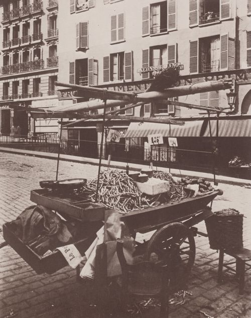 Atget, Eug�ne: L�den und Auslagen, Gem�sekarren