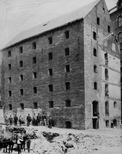 Amerikanischer Photograph um 1862: Rhinelander Zuckerhaus
