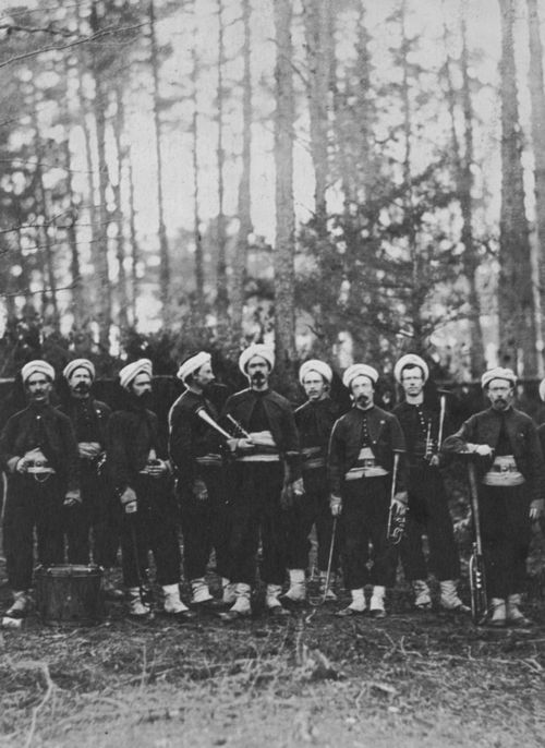 O'Sullivan, Timothy H.: Brandy Station, Virginia, Musikkapelle (Zouaves)