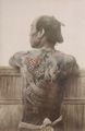 Japanischer Photograph um 1880: T�towierung auf der Haut