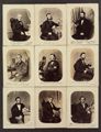 Krone, Hermann: Tableau mit 9 Portr�ts von Naturwissenschaftlern