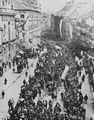Obernetter, Johann Baptist: M�nchens Fu�g�ngerzone, (Neuhauserstra�e): die Sch�tzen des VII. Deutschen Bundesschie�ens