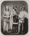 Krone, Hermann: Drei Schauspieler als Gernot, Gunther und Gieselher beim Schnorrfest, Dresden
