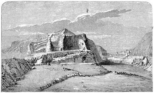 Nr. 4. Trojanische Geb�ude auf der Nordseite. Rechts der durch den ganzen H�gel gef�hrte grosse Graben. Im Anfange desselben rechts und links sieht man einen Theil der grossen Mauer.