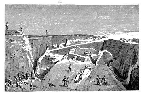 Nr. 7. Unterhalb des Athene-Tempels entdeckte Trojanische H�user.