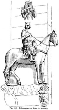 Fig. 119. Reiterstatue am Dom zu Bamberg.