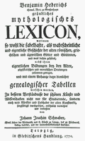 Hederich, Benjamin: Gr�ndliches mythologisches Lexikon. Leipzig 1770.