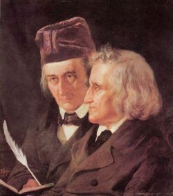 Jakob und Wilhelm Grimm (Gem�lde von Elisabeth Jerichau, 1855)