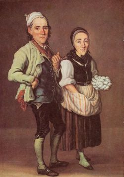 Ulrich Br�ker und seine Frau Salome geb. Amb�hl ab dem Eggberg (Gem�lde von Joseph Reinhard, 1793)