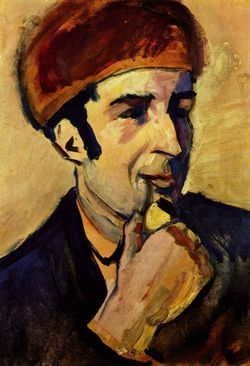 Portr�t Franz Marc, gemalt von August Macke