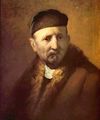 Rembrandt Harmensz. van Rijn: B�ste eines alten Mannes mit Kappe