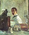 Toulouse-Lautrec, Henri de: Selbstportr�t vor einem Spiegel