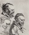Rembrandt Harmensz. van Rijn: Drei Greisenk�pfe