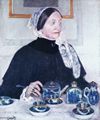 Cassatt, Mary: Dame am Teetisch