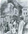 Macke, August: Seilt�nzer, H�user im Hintergrund