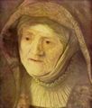 Rembrandt Harmensz. van Rijn: Portr�t der Mutter Rembrandts, Oval, Detail