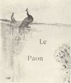 Toulouse-Lautrec, Henri de: Illustration zu Jules Renards »Histoires naturelles«, Der Pfau