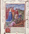 Eyck, Jan van: Tr�s Belles Heures de Notre-Dame (Turin-Mail�nder Gebetbuch), Szene: Kreuzauffindung