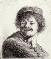 Rembrandt Harmensz. van Rijn: Selbstportr�t, lachend
