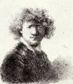Rembrandt Harmensz. van Rijn: Selbstportr�t mit krausem Haar