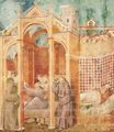 Giotto di Bondone: Fresken in der Kirche San Francesco in Assisi, Szene: Die Franziskusvision des Ordenbruders Agostino und des Bischofs von Assisi
