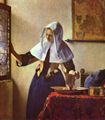 Vermeer van Delft, Jan: Junge Frau mit einem Wasserkrug am Fenster