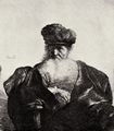 Rembrandt Harmensz. van Rijn: Portr�t eines Greises in weitem Samtmantel