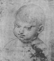 Raffael: Madonna im Gr�nen, Studie, Knabenkopf