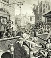Hogarth, William: Folge »Bierstra�e und Branntweingasse«, Branntweingasse