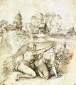 Campagnola, Domenico: Zwei Bauern in einer Landschaft