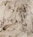 Rembrandt Harmensz. van Rijn: Beweinung Christi, Fragment