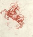 Leonardo da Vinci: Studie eines sich aufb�umenden Pferdes