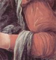 Leonardo da Vinci: Madonna mit der Nelke, Detail: Mariengewand