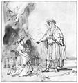Rembrandt Harmensz. van Rijn: Boas begegnet Ruth