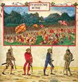 Altdorfer, Albrecht: Triumphzug Kaiser Maximilians, Szene: Der Schweizer Krieg