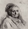 Rembrandt Harmensz. van Rijn: Portr�t der Mutter, Brustbild