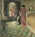 Vallotton, F�lix: Interieur: Schlafzimmer mit zwei Frauengestalten