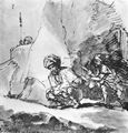 Rembrandt Harmensz. van Rijn: David verschont Saul