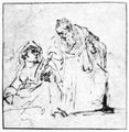 Rembrandt Harmensz. van Rijn: Eli schilt Hanna