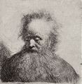 Rembrandt Harmensz. van Rijn: Kopf eines Greises mit langem Bart, seitw�rts blickend