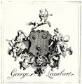 Hogarth, William: Exlibris f�r George Lambart