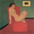 Vallotton, F�lix: Akt in einem roten Lehnstuhl