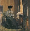 Vallotton, F�lix: Interieur: Junge N�herin am Fenster