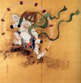Sakai Hoitsu: Zweitwiliger Wandschirm: Gott des Donners
