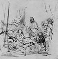 Rembrandt Harmensz. van Rijn: Christus erweckt die Tochter des Jairus