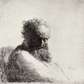 Rembrandt Harmensz. van Rijn: Kopf eines Greises mit langem Bart