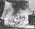 Rembrandt Harmensz. van Rijn: Simson im Scho� Delilas