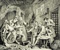 Hogarth, William: Folge »Das Leben eines W�stlings«, Siebentes Blatt: Szene im Gef�ngnis, erste Fassung