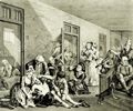 Hogarth, William: Folge »Das Leben eines W�stlings«, Achtes Blatt: Szene in einem Irrenhaus, zweite Fassung