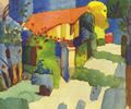 Macke, August: Haus im Garten